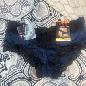 Maidenform Dark Blue Lace Hipster Panties